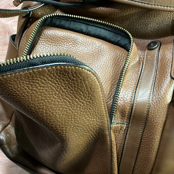 Men’s brown leather coach backpack - Picture 3 of 16